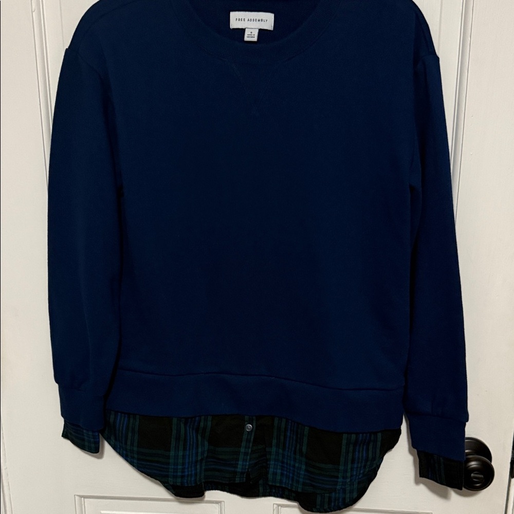 Dark Blue Crewneck Sweater by Free Assembly